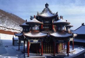 Jilin Dunhua Zhengjue Temple In Winter
